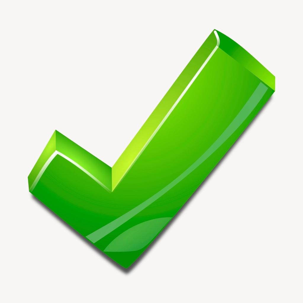 Green check mark clipart, illustration