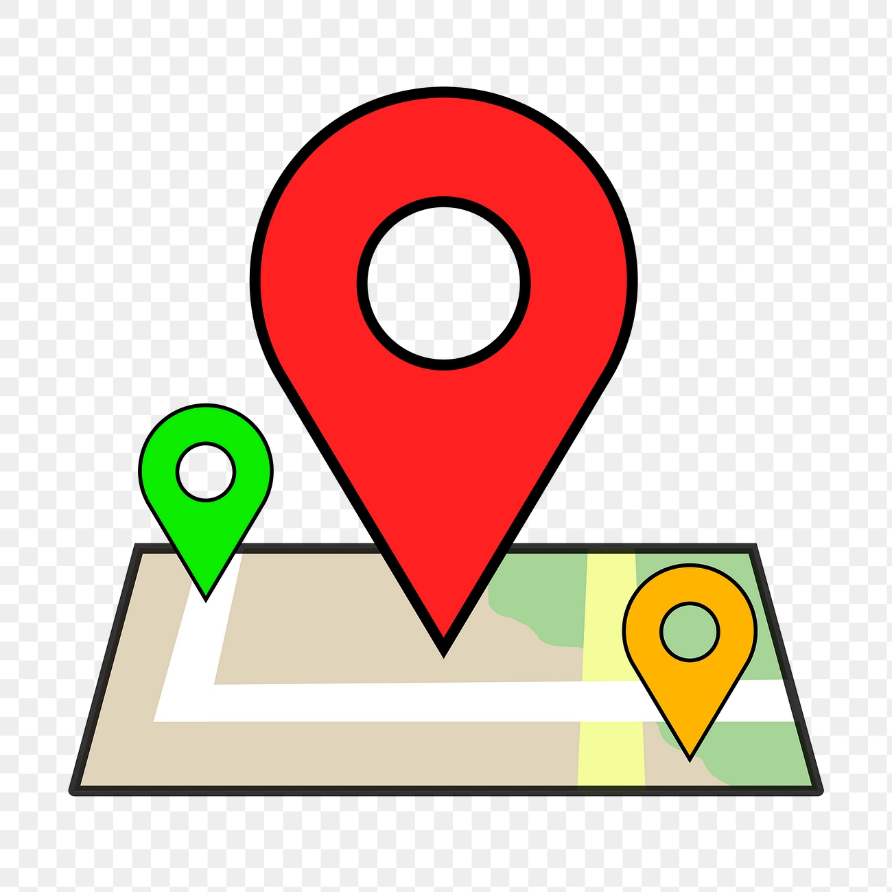 PNG Location pin clipart, transparent