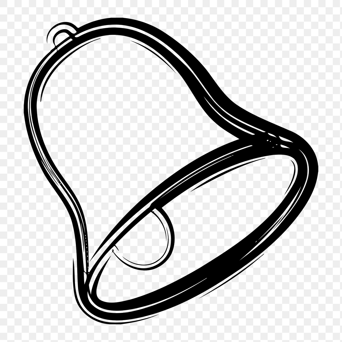 Bell png clipart illustration, transparent