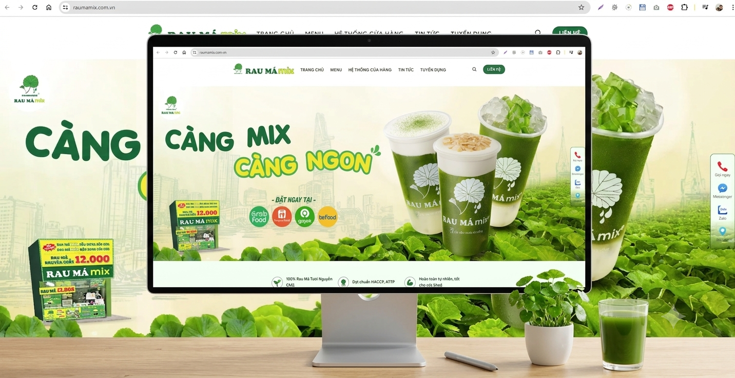 Du an website Rau Ma Mix