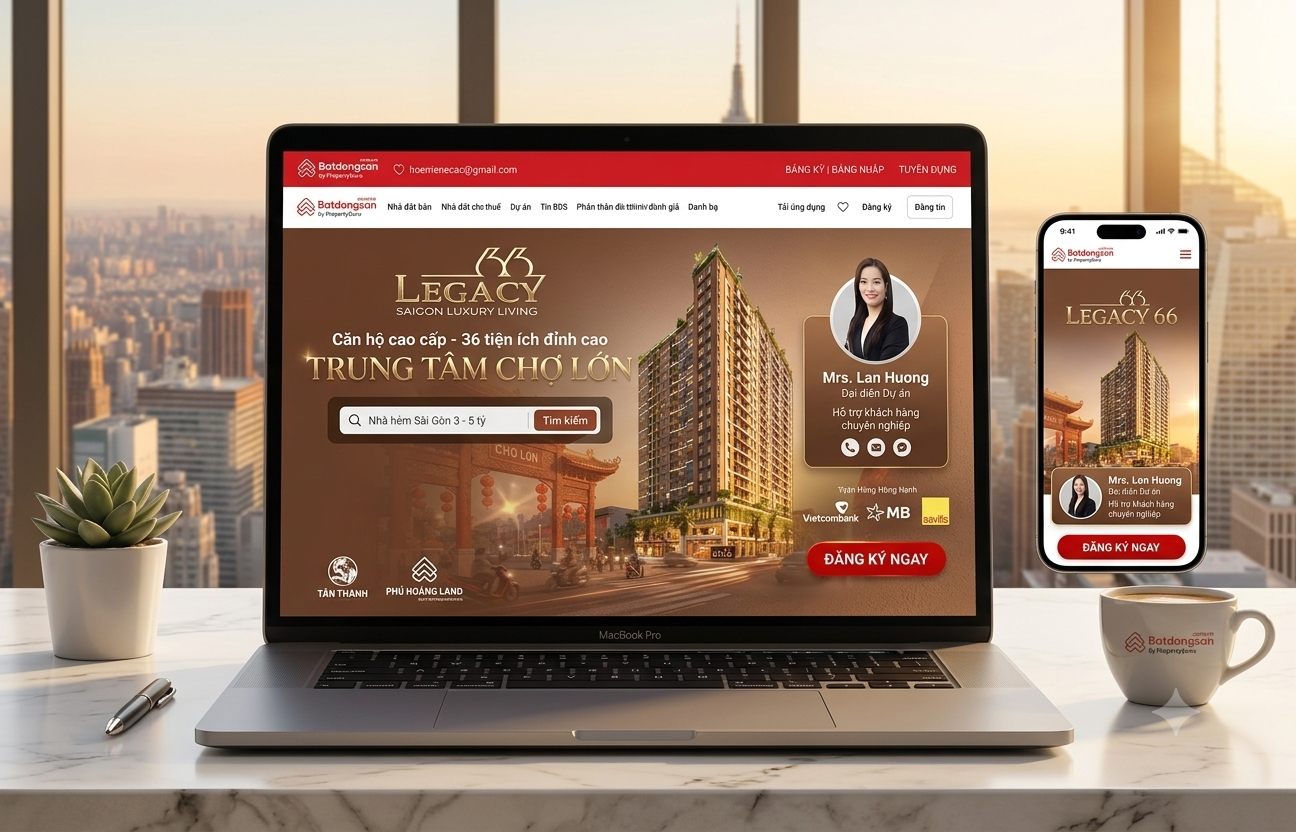 Thiết kế web bất động sản chuyên nghiệp - TEMP Agency