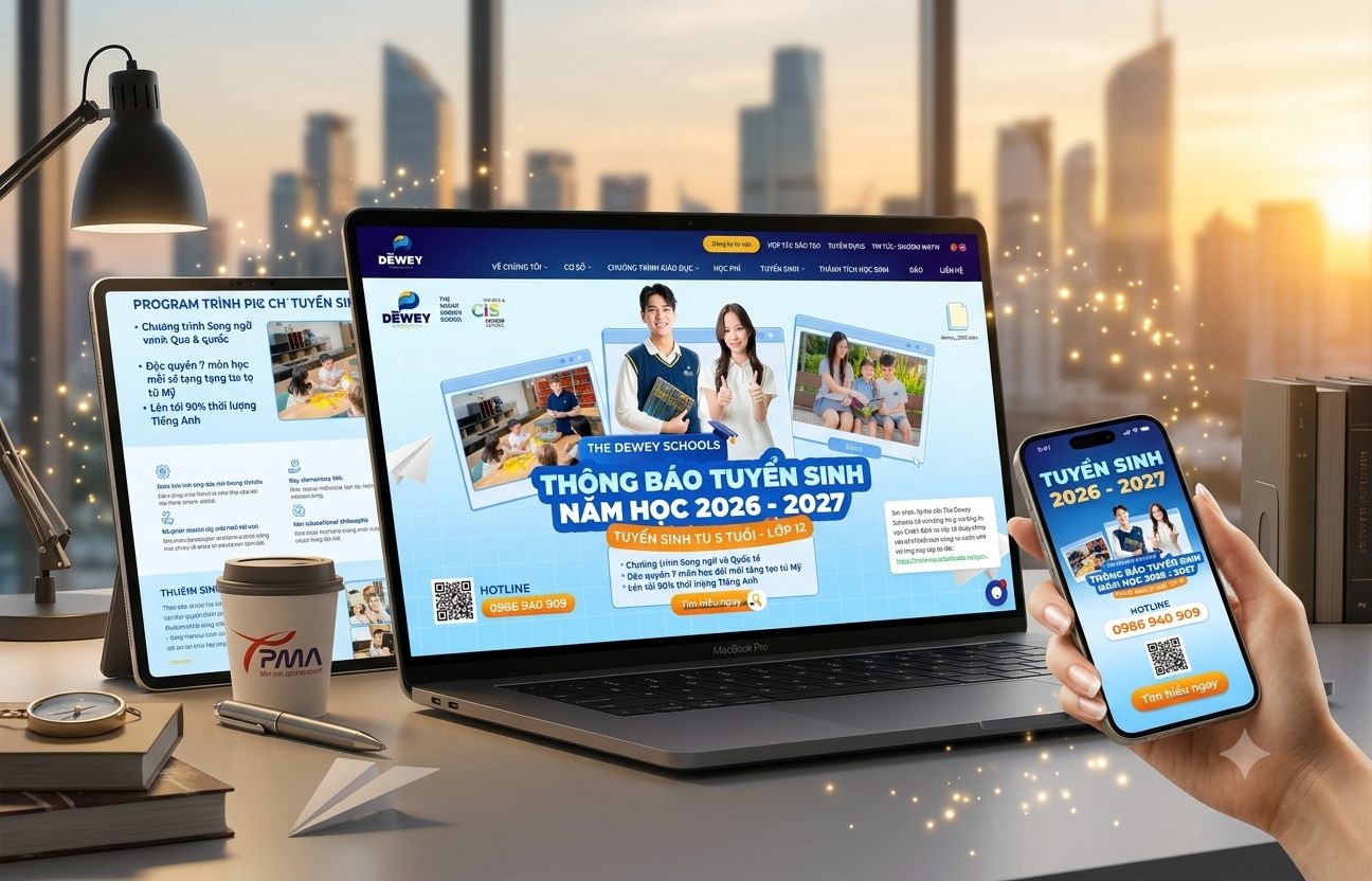 Education website design - enrollment announcement