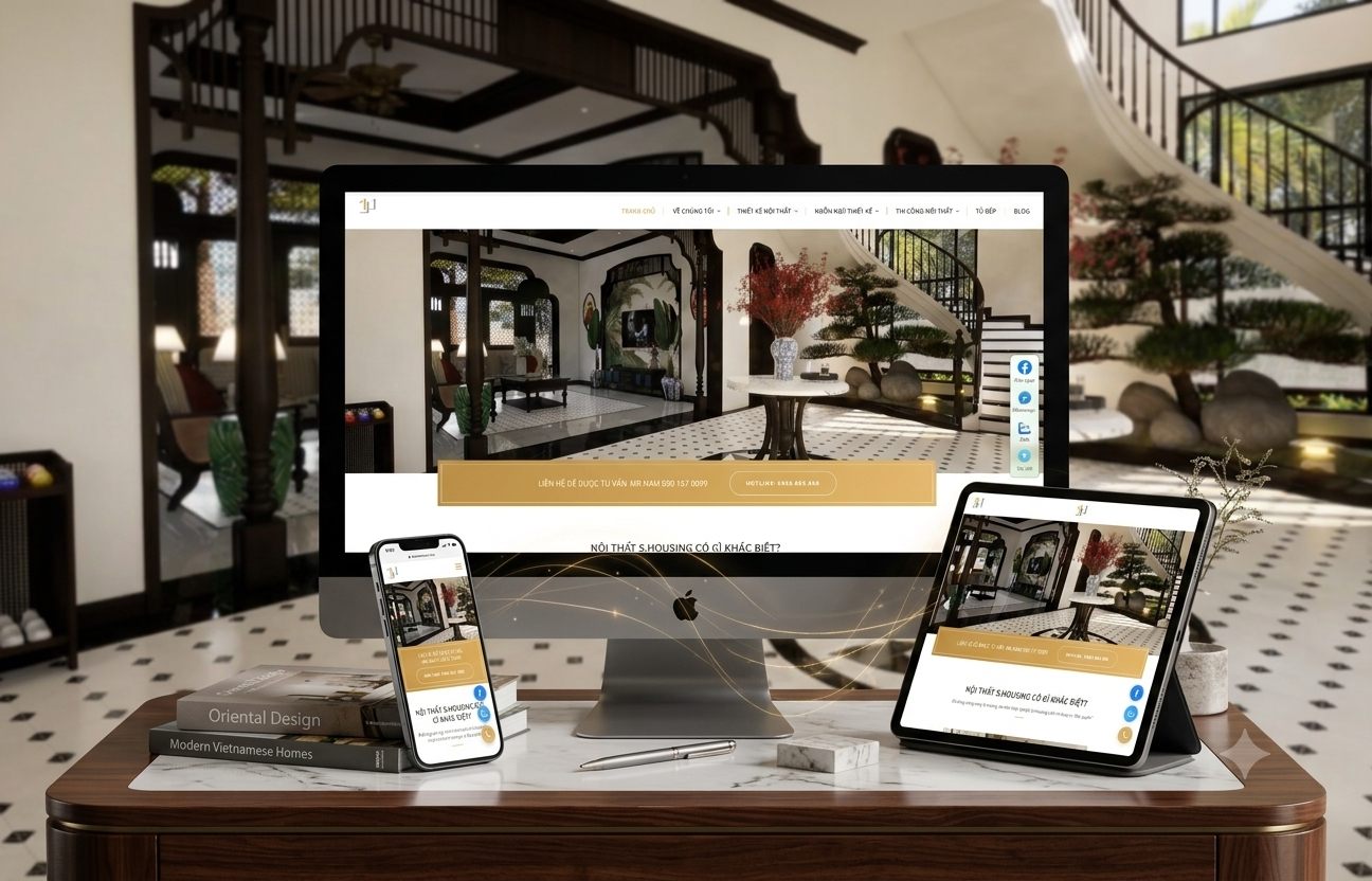 Interior design website - showroom display