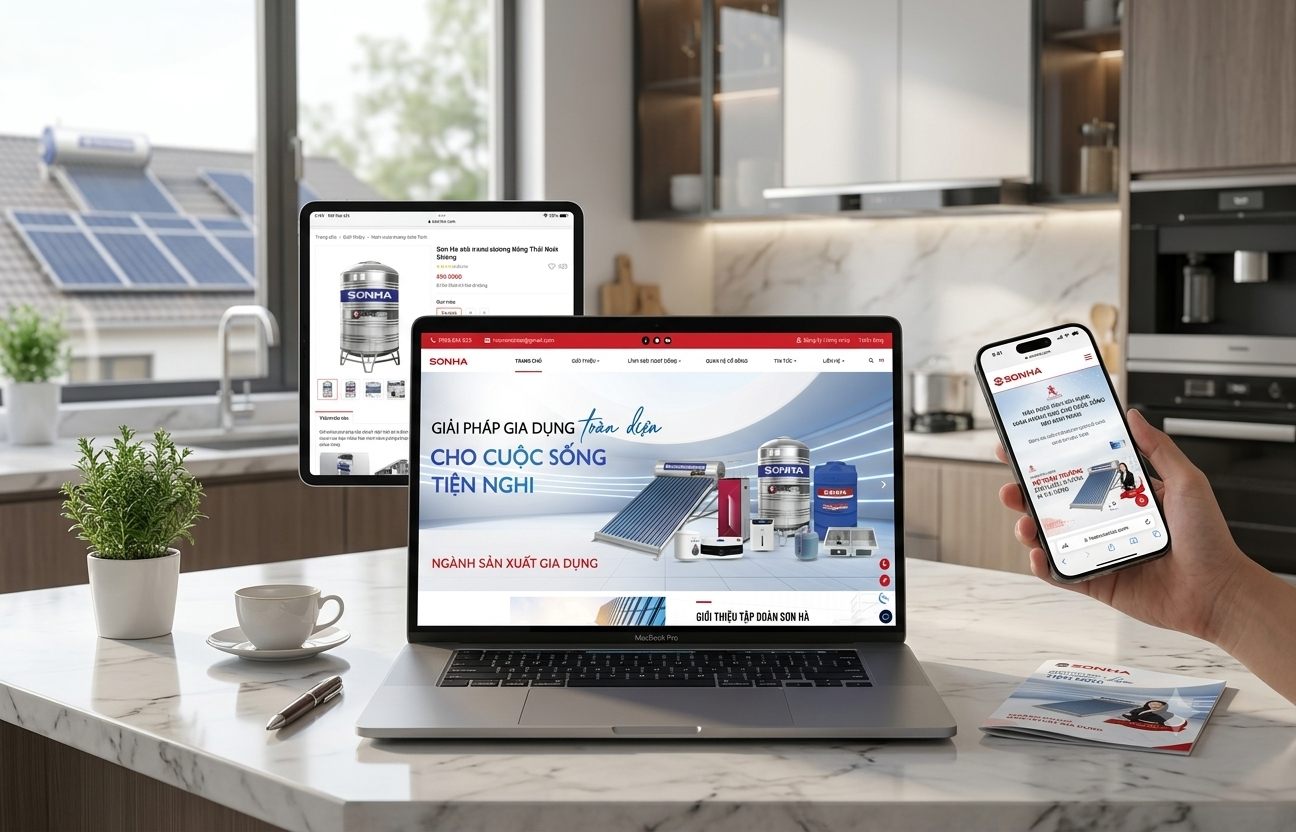 Thiết kế website doanh nghiệp - sản xuất gia dụng