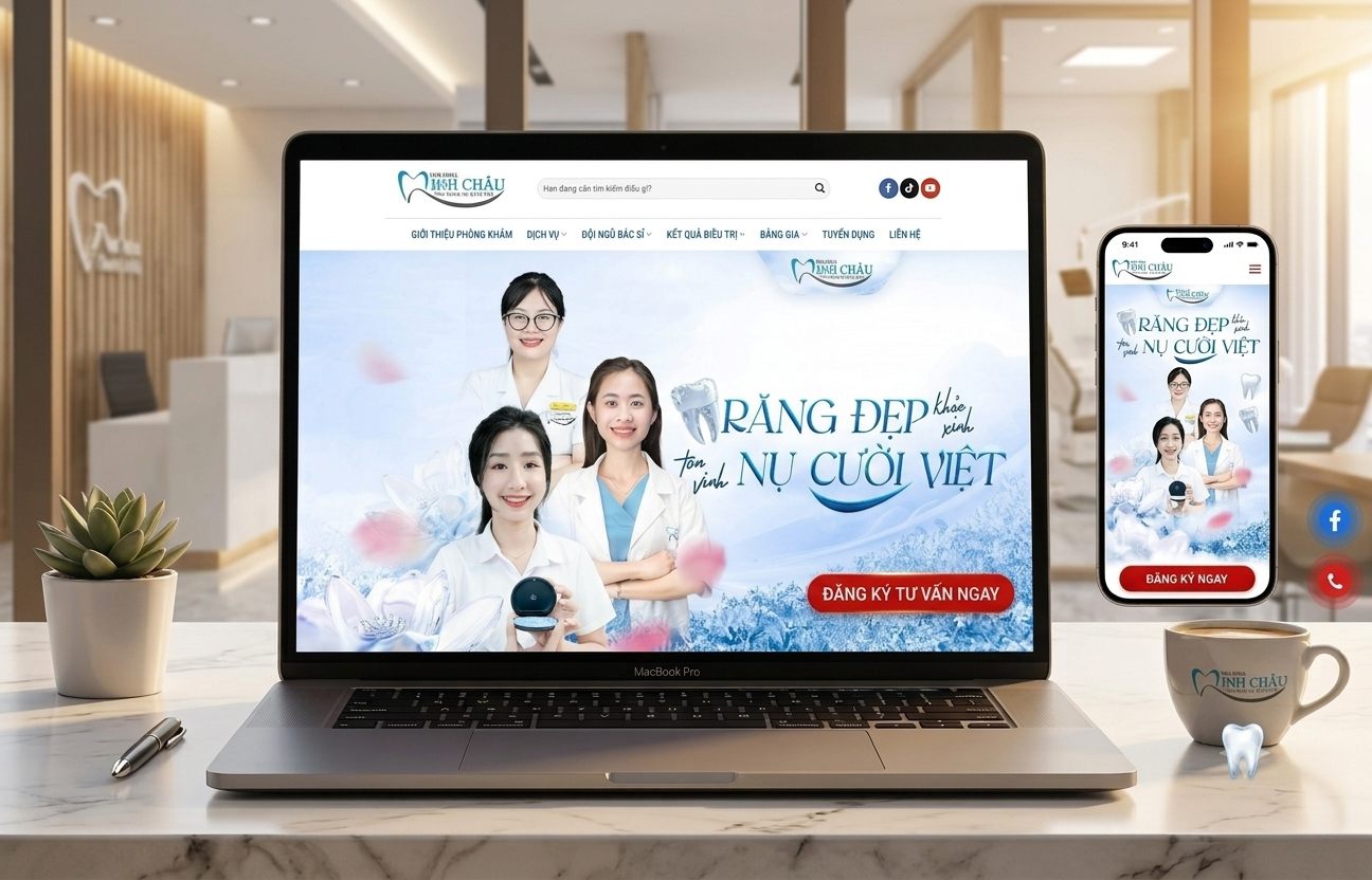 Thiết kế website nha khoa - phòng khám hiện đại