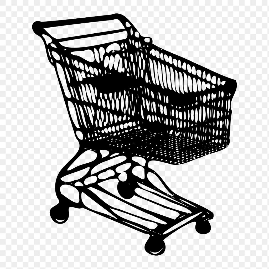 Shopping cart png sticker illustration