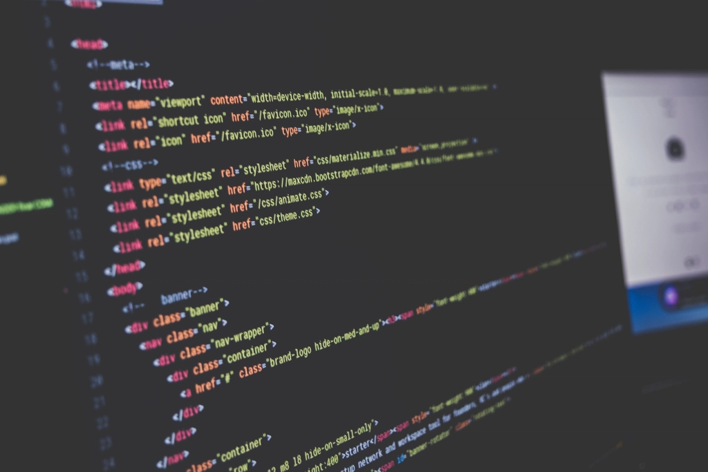 Colorful lines code computer screen