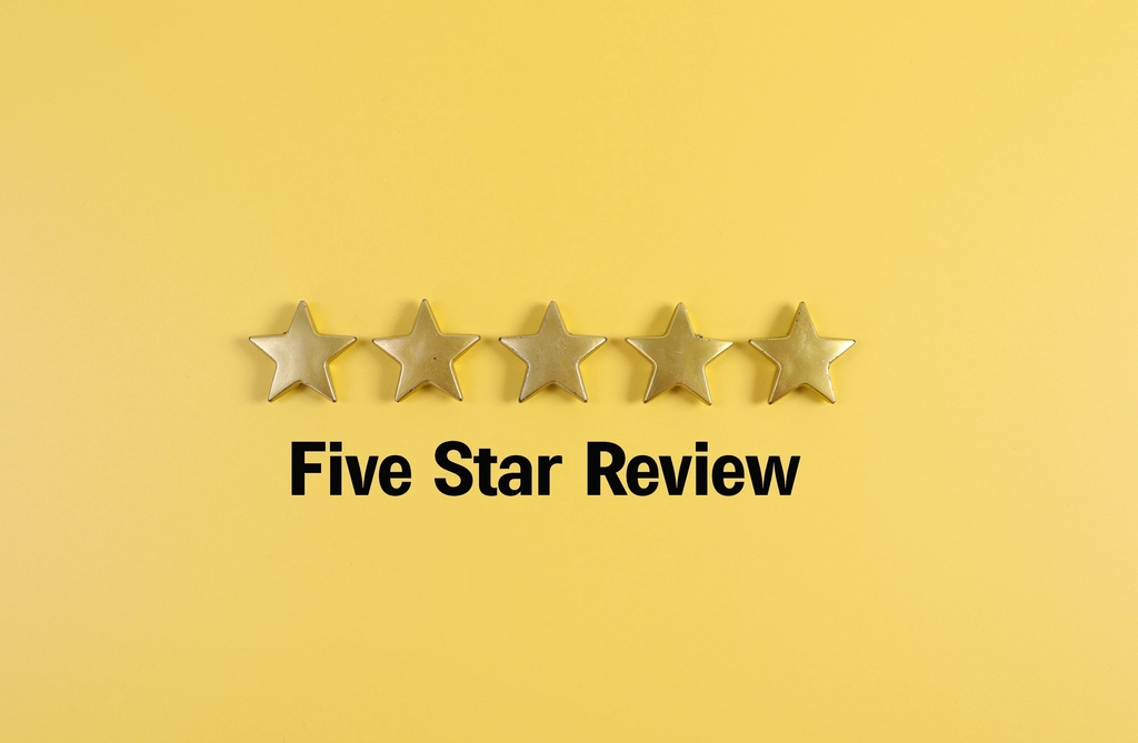 Five golden stars rating review