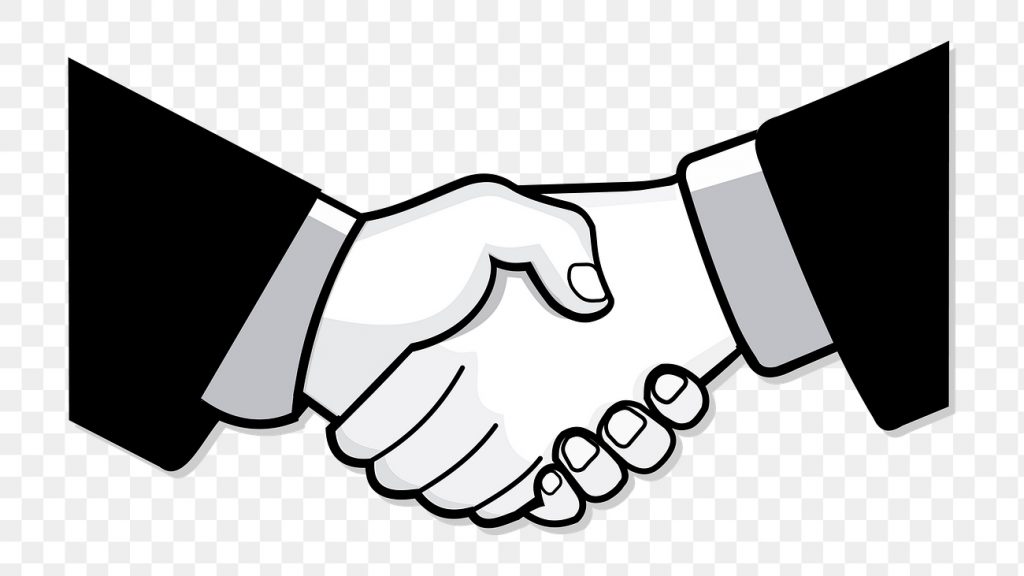 Handshake png sticker, transparent background